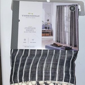 Threshold Pom Stripe Sheer 54"x84" Curtain Panel